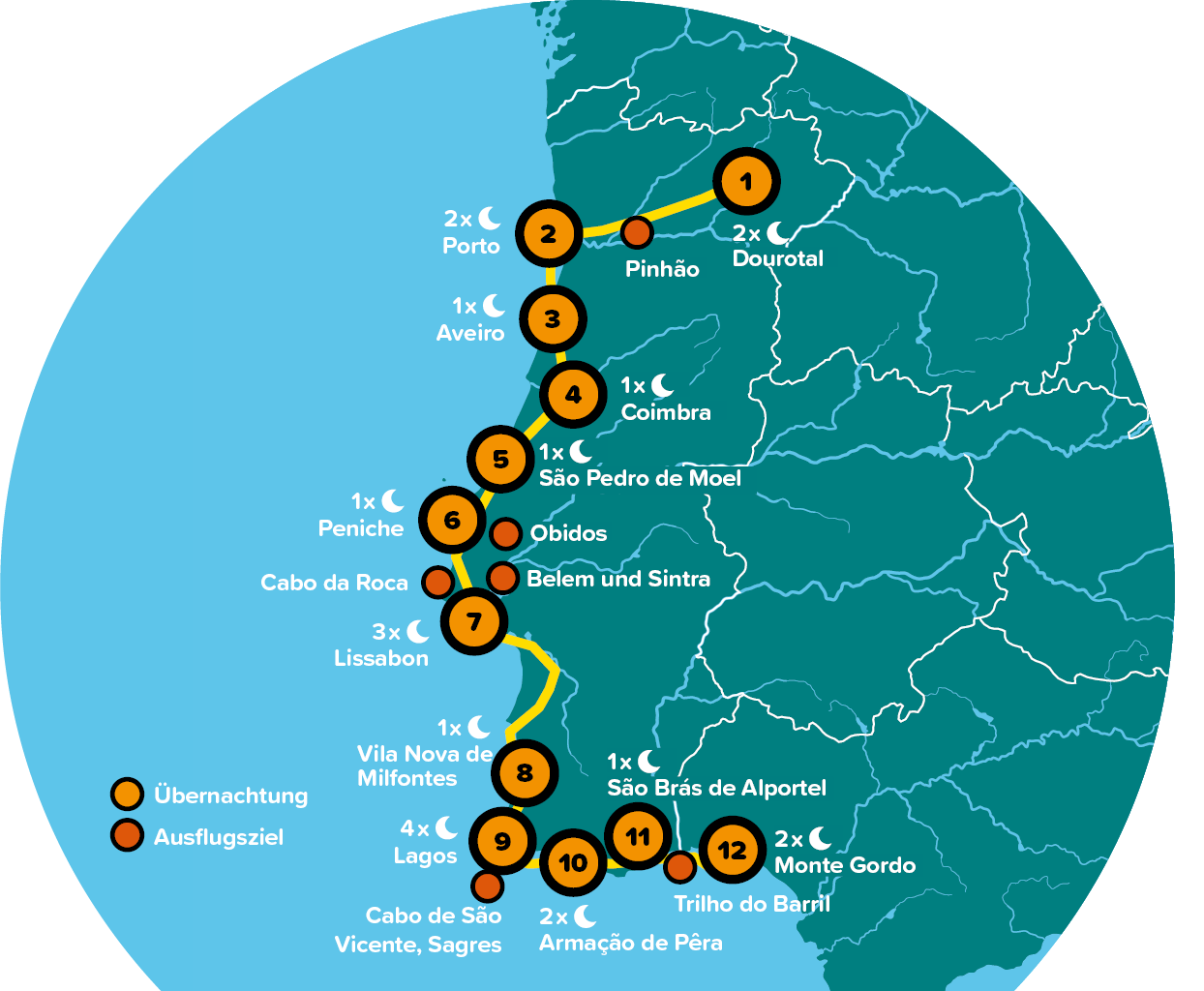 SIWA Tours - Portugal 2026 - Karte 1